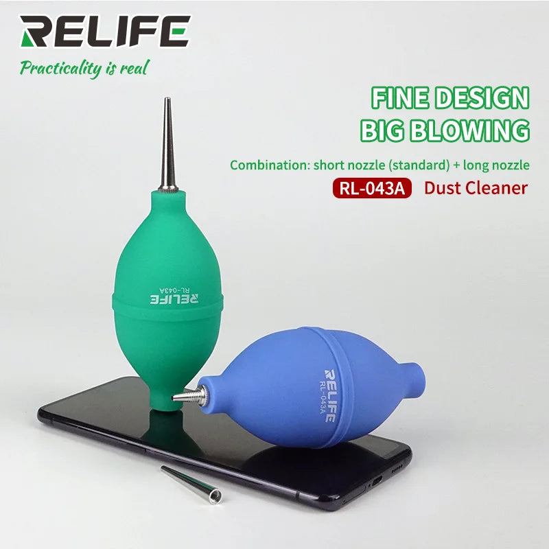 RELIFE 2in1 Phone Repair Dust Cleaner Air Blower Ball Cleaning Pen for Phone PCB  PC Keyboard Dust Removing Camera Lens Cleaning