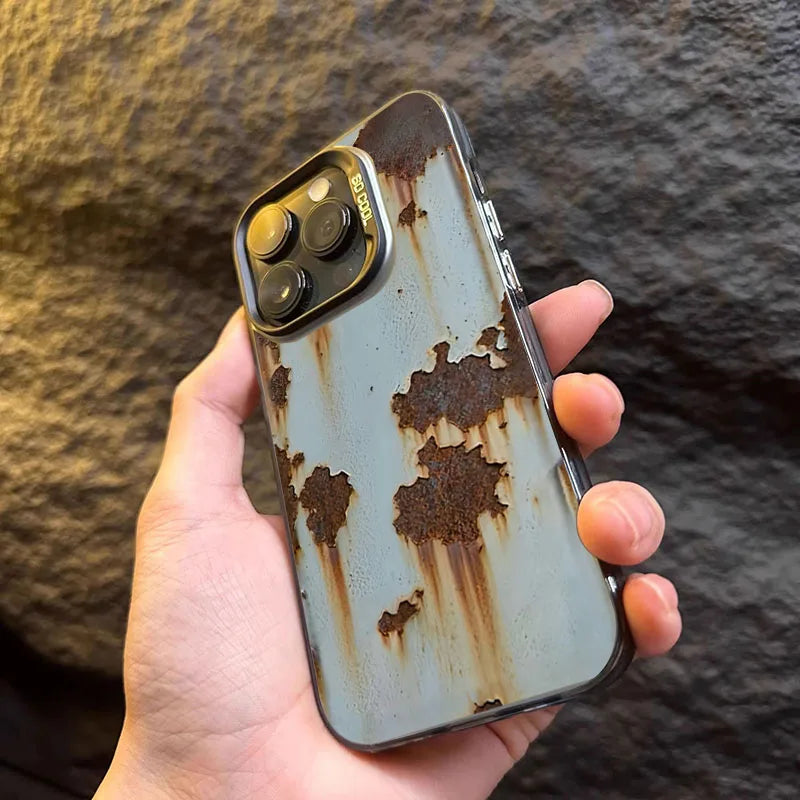 Retro Rust Design TPU Basic IMD Phone Case for Xiaomi Poco X7 X6 X5 X3 M6 F5 F6 F7 Pro 5G Shockproof Soft Bumper Hard Back Cover