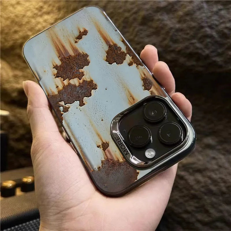 Retro Rust Design TPU Basic IMD Phone Case for Xiaomi Poco X7 X6 X5 X3 M6 F5 F6 F7 Pro 5G Shockproof Soft Bumper Hard Back Cover